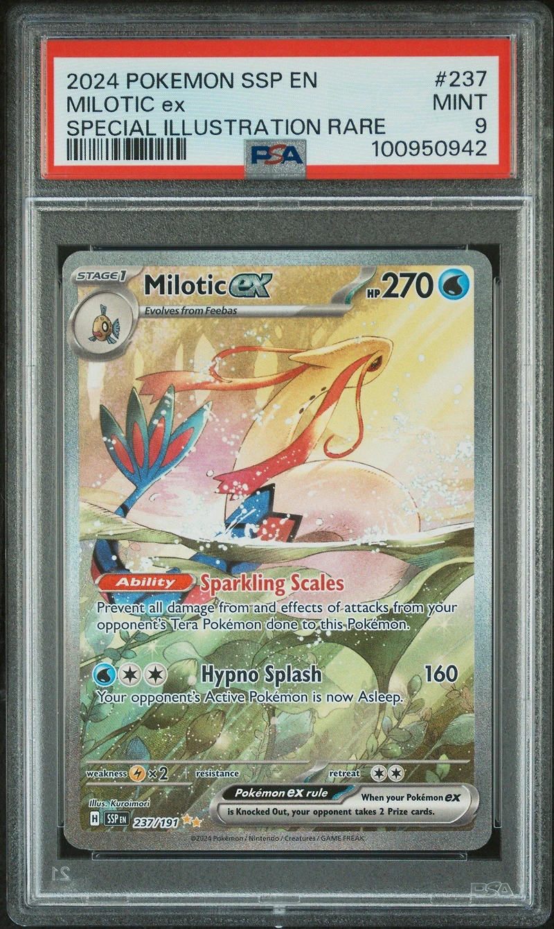 2024 Pokemon Ssp En-surging Sparks 237 Milotic Ex Special Illustration Rare PSA