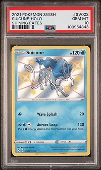 2021 Pokemon Sword & Shield Shining Fates Sv022 Suicune-holo PSA