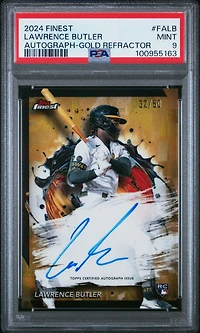 2024 Topps Finest Finest Autographs Falb Lawrence Butler Gold Refractor PSA 9