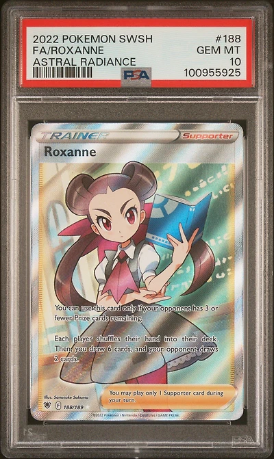 2022 Pokemon Sword & Shield Astral Radiance 188 Full Art/roxanne PSA