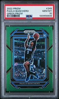 2022 Panini Prizm 249 Paolo Banchero Green Prizm PSA 10