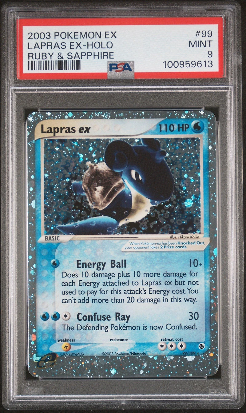 2003 Pokemon Ex Ruby & Sapphire 99 Lapras Ex-holo PSA