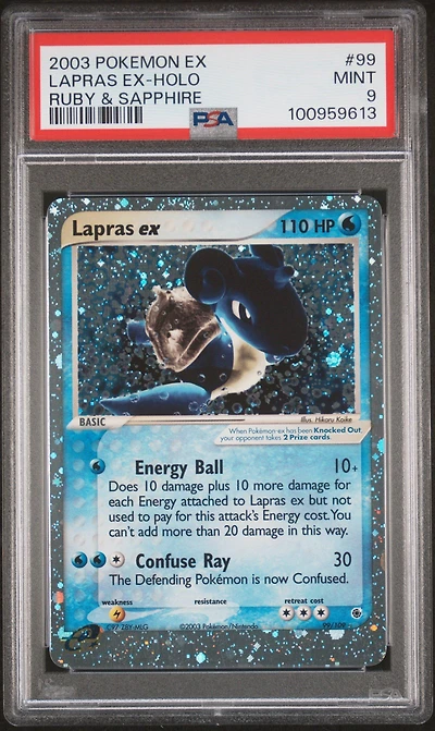 2003 Pokemon Ex Ruby & Sapphire 99 Lapras Ex-holo PSA