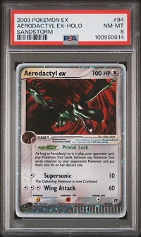 2003 Pokemon Ex Sandstorm 94 Aerodactyl Ex-holo PSA