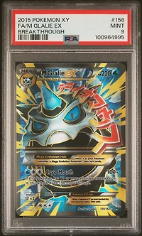 2015 Pokemon Xy Breakthrough 156 Full Art/m Glalie Ex PSA 9