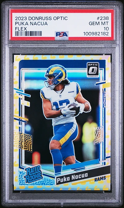 2023 Panini Donruss Optic 238 Puka Nacua Flex PSA 10