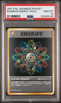 1997 Pokemon Japanese Rocket Rainbow Energy-holo PSA