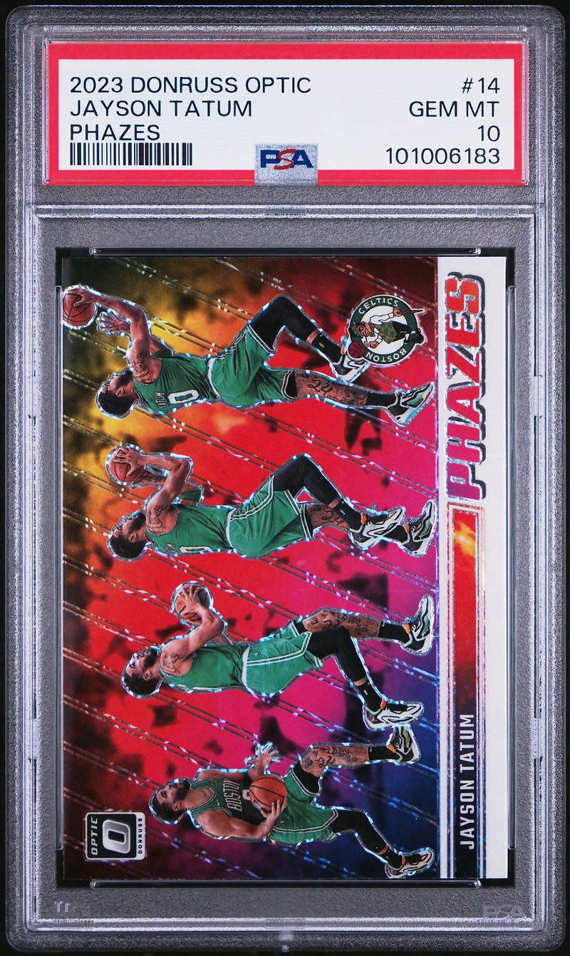 2023 Panini Donruss Optic Phazes 14 Jayson Tatum PSA 10