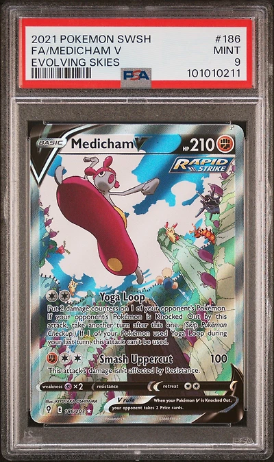 2021 Pokemon Sword & Shield Evolving Skies Full Art/medicham V PSA