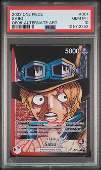 2023 One Piece Op05-awakening Of The New Era 001 Sabo Alternate Art PSA 10