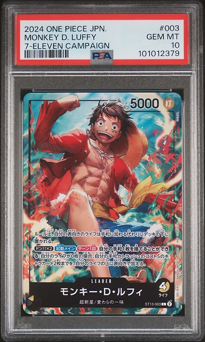 One Piece Japanese Promos Monkey D. Luffy 7-eleven Campaign PSA 10