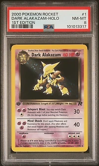 2000 Pokemon Rocket 1 Dark Alakazam-holo 1st Edition PSA