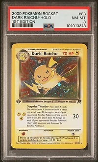 2000 Pokemon Rocket 83 Dark Raichu-holo 1st Edition PSA