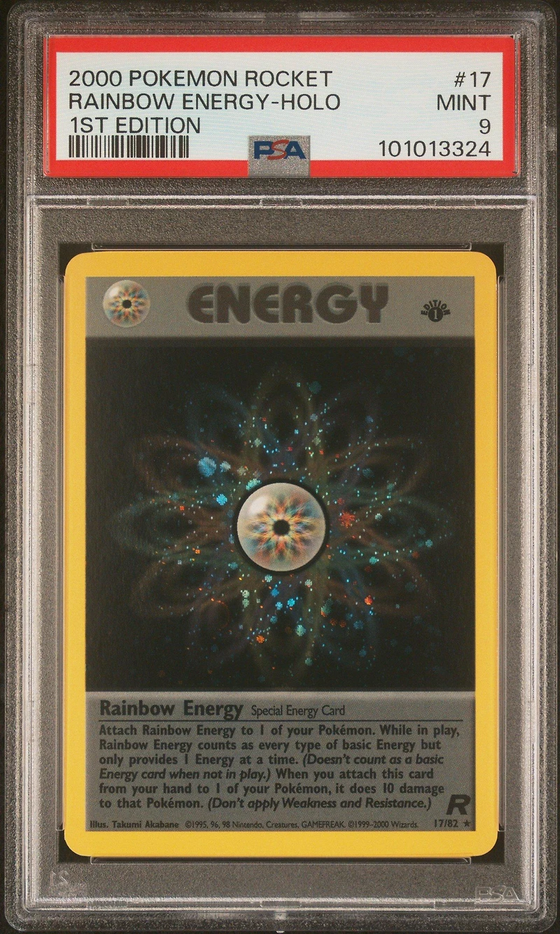 2000 Pokemon Rocket 17 Rainbow Energy-holo 1st Edition PSA