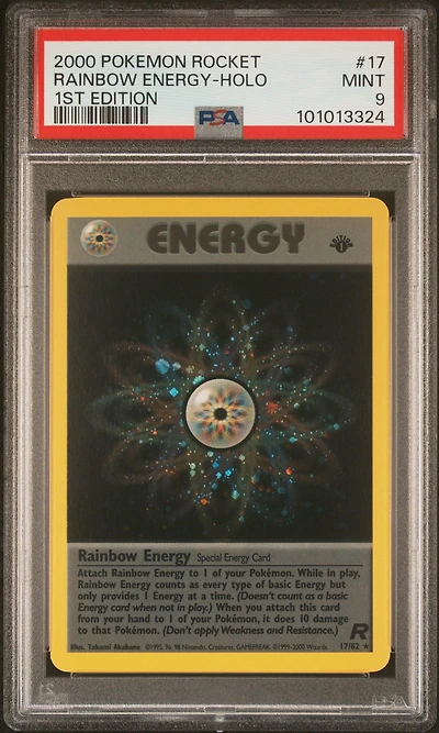 2000 Pokemon Rocket 17 Rainbow Energy-holo 1st Edition PSA