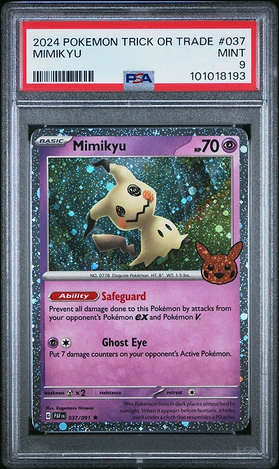 2024 Pokemon Trick Or Trade 037 Mimikyu PSA