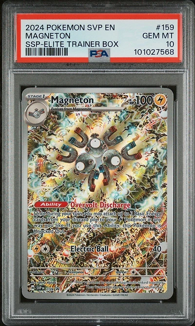 2024 Pokemon Svp En-sv Black Star Promo 159 Magneton Surging Sparks Elite Trainer Box PSA