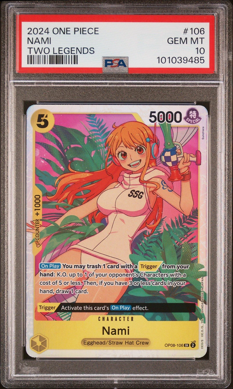 2024 One Piece Op08-two Legends 106 Nami PSA