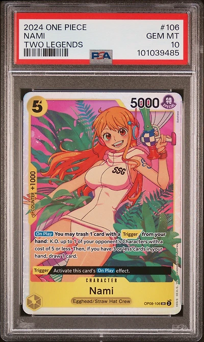 2024 One Piece Op08-two Legends 106 Nami PSA