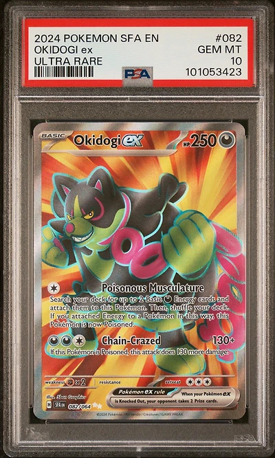 2024 Pokemon Sfa En-shrouded Fable 082 Okidogi Ex Ultra Rare PSA