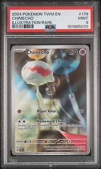 2024 Pokemon Twm En-twilight Masquerade 179 Chimecho Illustration Rare PSA