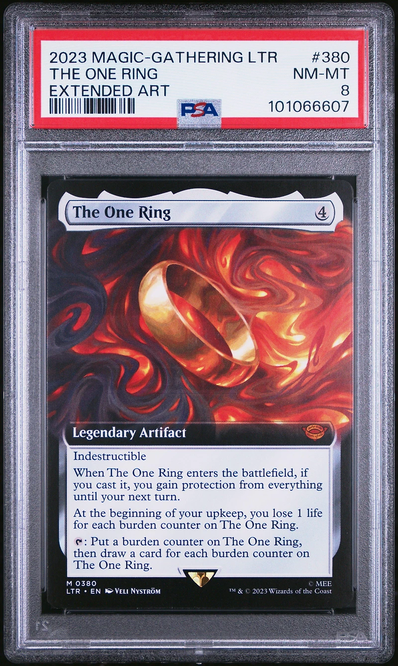 2023 Magic The Gathering Tales Of Middle-earth 380 The One Ring Extended Art PSA