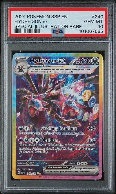 2024 Pokemon Ssp En-surging Sparks 240 Hydreigon Ex Special Illustration Rare PSA