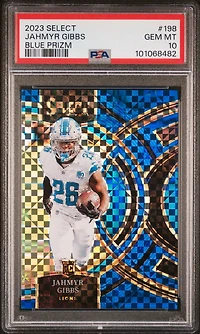 2023 Panini Select Jahmyr Gibbs Blue Prizm PSA 10