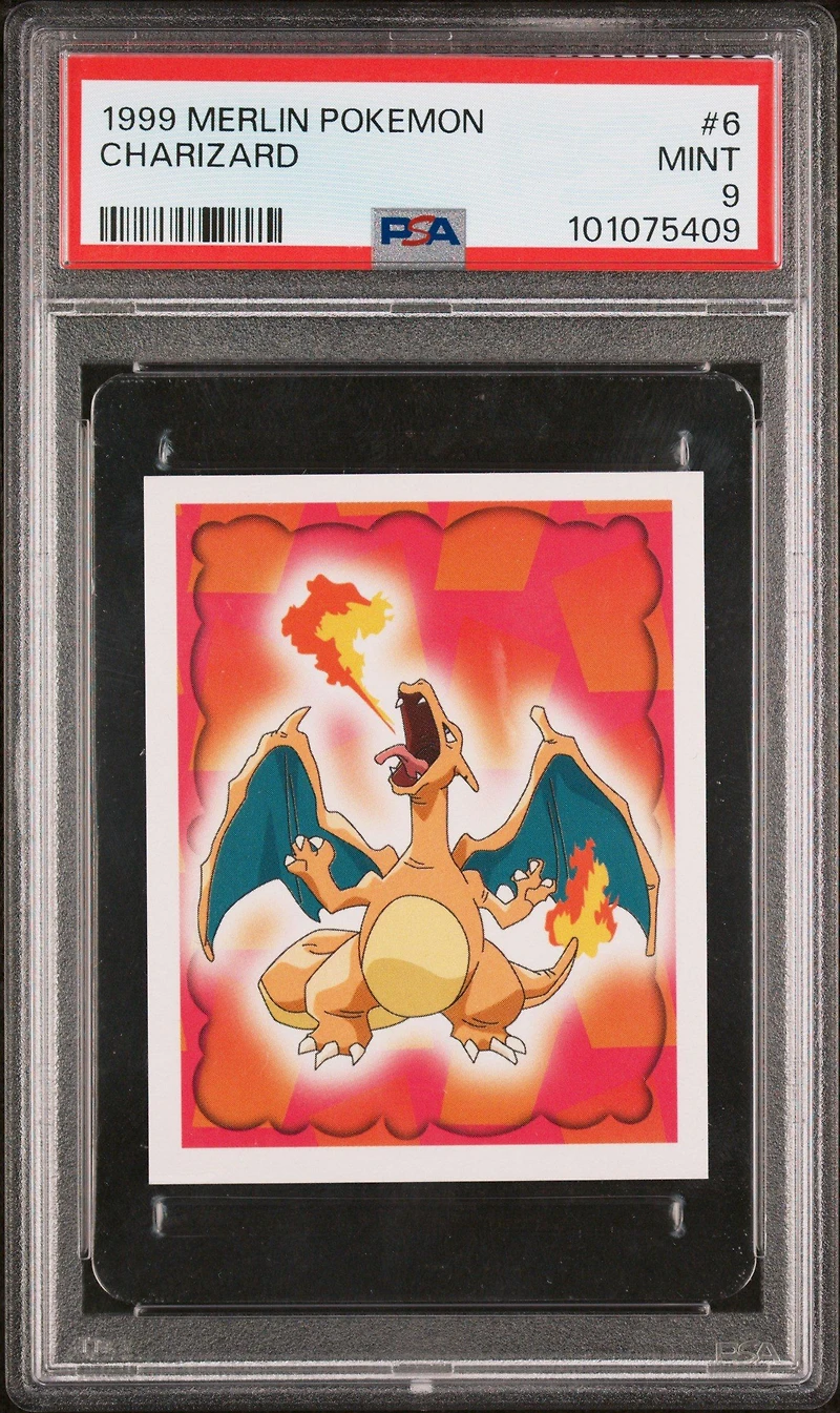 1999 Merlin Pokemon 6 Charizard PSA