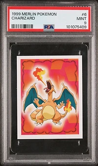 1999 Merlin Pokemon 6 Charizard PSA