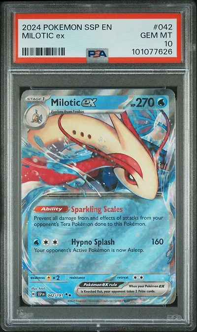 2024 Pokemon Ssp En-surging Sparks 042 Milotic Ex PSA