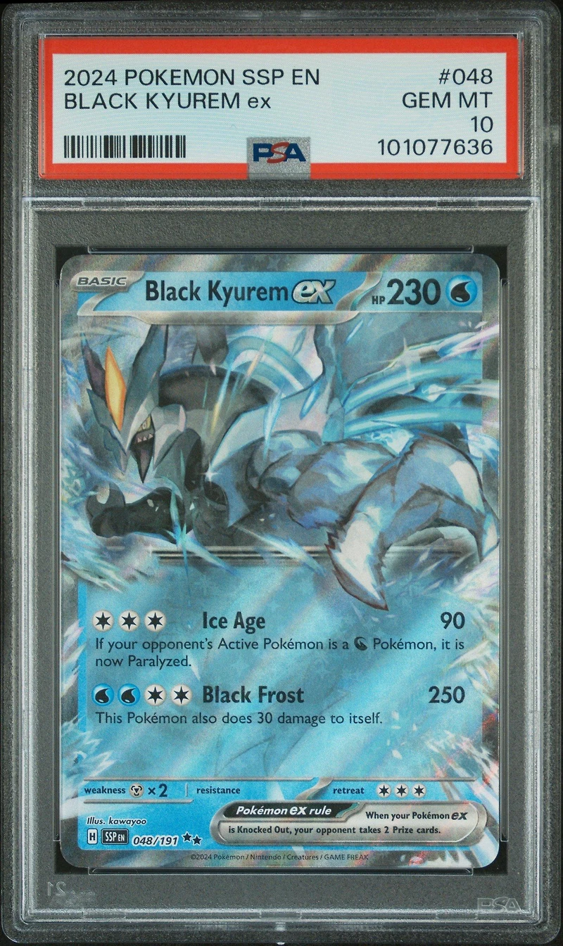 2024 Pokemon Ssp En-surging Sparks 048 Black Kyurem Ex PSA