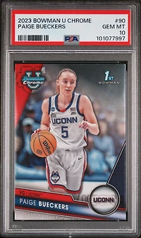 2023 Bowman University Chrome 90 Paige Bueckers PSA 10