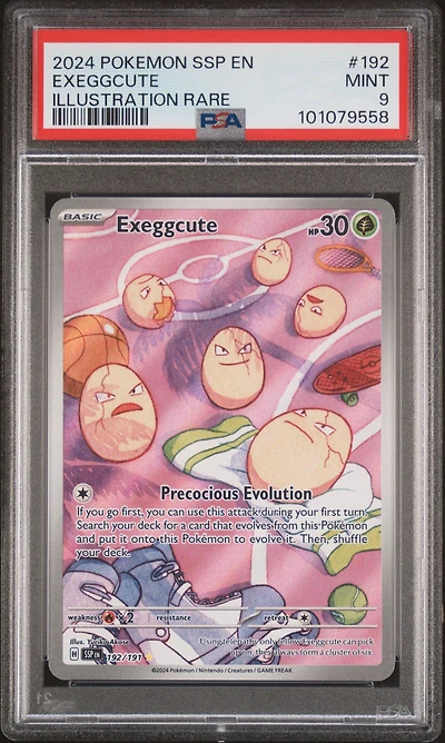 2024 Pokemon Ssp En-surging Sparks 192 Exeggcute Illustration Rare PSA