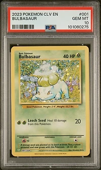 2023 Pokemon Clv-trading Card Game Classic Venusaur & Lugia Ex Deck 001 Bulbasaur PSA