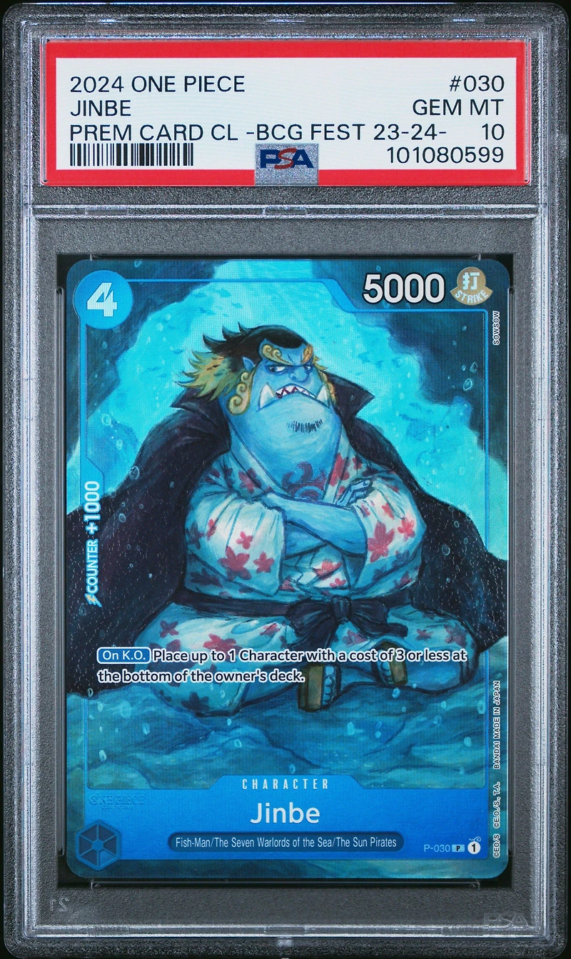 2024 One Piece Premium Card Collection -bandai Card Games Fest 23-24 Edition- 030 Jinbe PSA 10