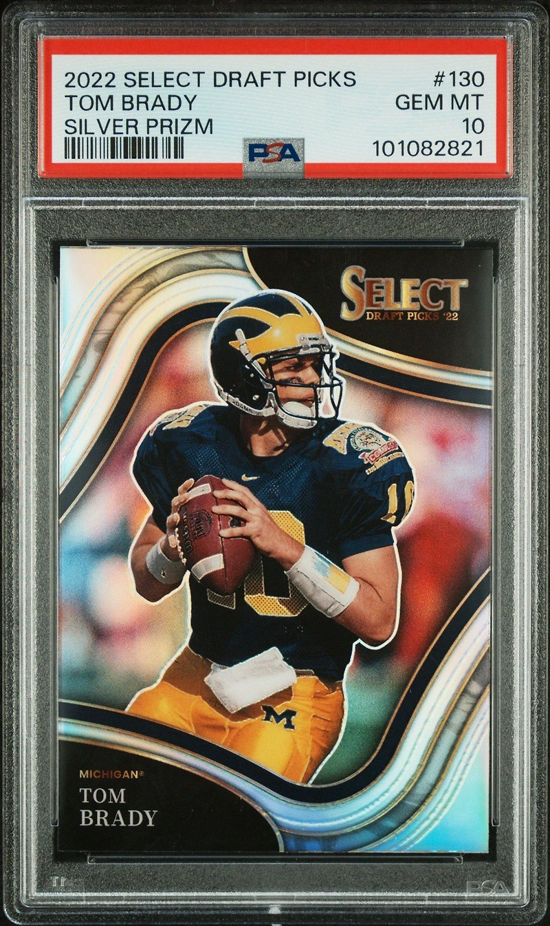 2022 Panini Select Draft Picks 130 Tom Brady Silver Prizm PSA 10