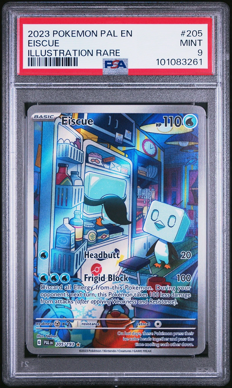 2023 Pokemon Pal En-paldea Evolved 205 Eiscue Illustration Rare PSA