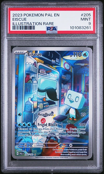 2023 Pokemon Pal En-paldea Evolved 205 Eiscue Illustration Rare PSA