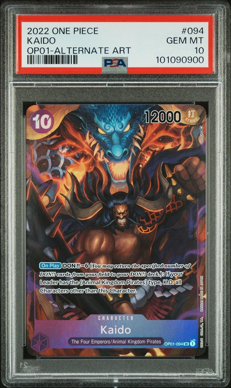 2022 One Piece Op01-romance Dawn 094 Kaido Alternate Art PSA 10
