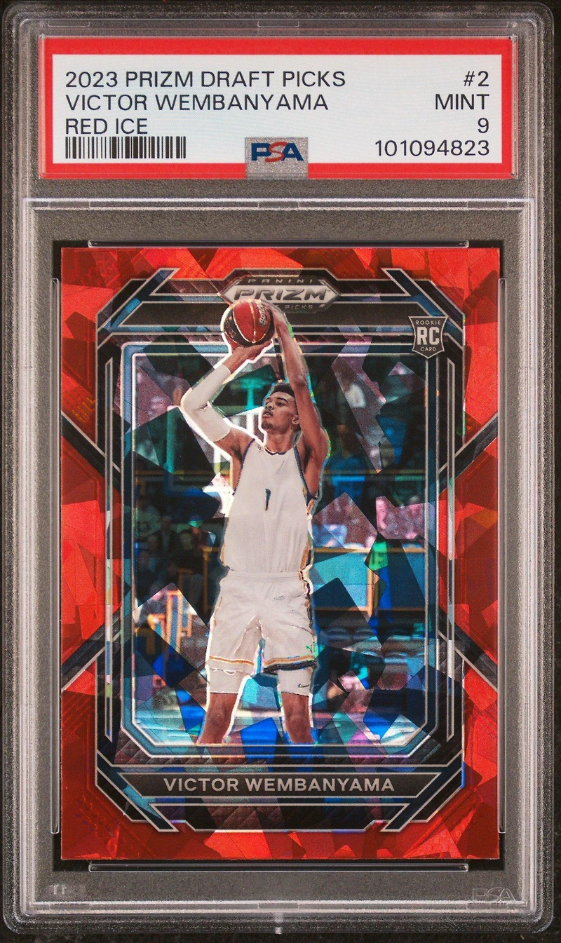 2023 Panini Prizm Draft Picks 2 Victor Wembanyama Red Ice PSA