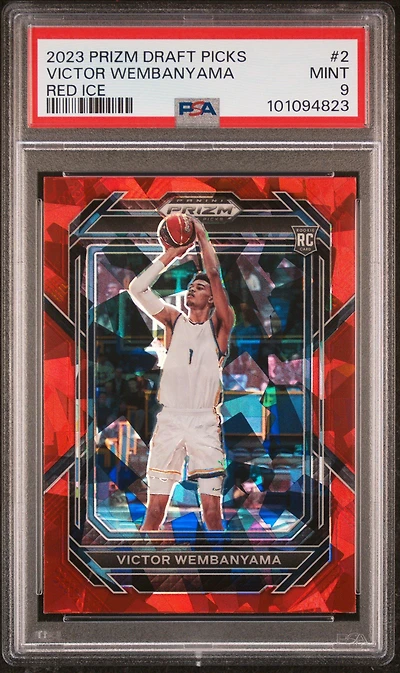 2023 Panini Prizm Draft Picks 2 Victor Wembanyama Red Ice PSA