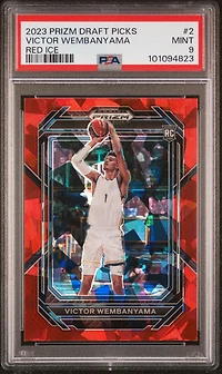 2023 Panini Prizm Draft Picks 2 Victor Wembanyama Red Ice PSA