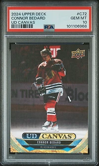 2024 Upper Deck Ud Canvas C72 Connor Bedard PSA 10