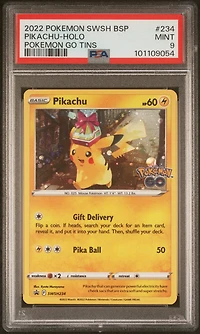 2022 Pokemon Swsh Black Star Promo 234 Pikachu-holo Pokemon Go Tins PSA