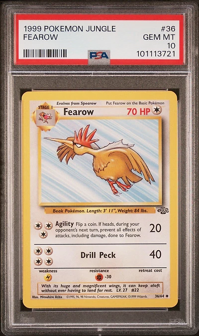 1999 Pokemon Jungle 36 Fearow PSA