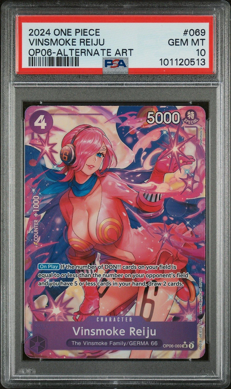 2024 One Piece Wings Of The Captain Vinsmoke Reiju Alternate Art PSA 10