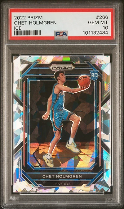 2022 Panini Prizm 266 Chet Holmgren Ice PSA