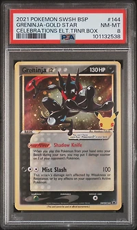 2021 Pokemon Swsh Black Star Promo 144 Greninja-gold Star Celebrations Elite Trainer Box PSA