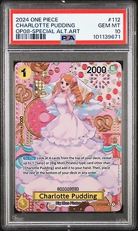 2024 One Piece Op08-two Legends 112 Charlotte Pudding Special Alternate Art PSA 10